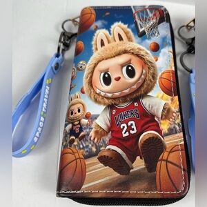 Basketball Labubu✨❤️🏀Wallet with Blue Strap